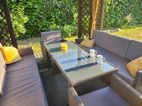 Meble ogrodowe z technorattanu z dużymi sofami Cofete Grande – Anthracite