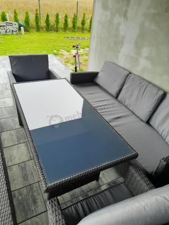 Meble ogrodowe z technorattanu z dużymi sofami Cofete Grande – Anthracite