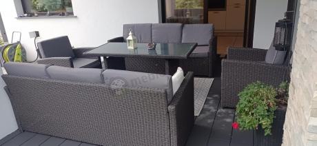 Meble ogrodowe z technorattanu z dużymi sofami Cofete Grande – Anthracite