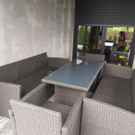 Meble ogrodowe z technorattanu z dużymi sofami Cofete Grande – Anthracite
