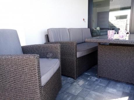 Meble ogrodowe z technorattanu z dużymi sofami Cofete Grande – Anthracite