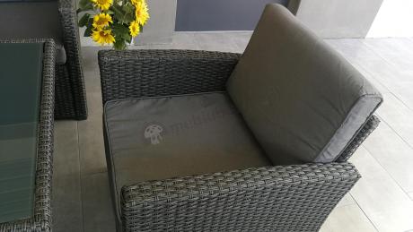 Meble ogrodowe z technorattanu z dużymi sofami Cofete Grande – Anthracite