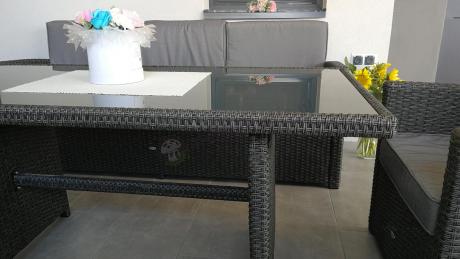 Meble ogrodowe z technorattanu z dużymi sofami Cofete Grande – Anthracite