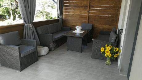 Meble ogrodowe z technorattanu z dużymi sofami Cofete Grande – Anthracite