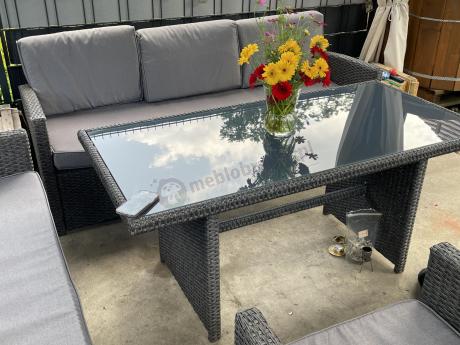 Meble ogrodowe z technorattanu z dużymi sofami Cofete Grande – Anthracite