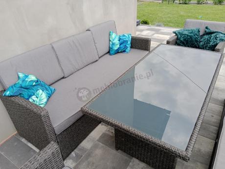 Meble ogrodowe z technorattanu z dużymi sofami Cofete Grande – Anthracite