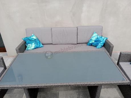 Meble ogrodowe z technorattanu z dużymi sofami Cofete Grande – Anthracite