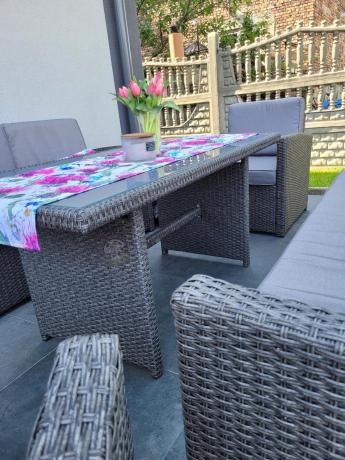 Meble ogrodowe z technorattanu z dużymi sofami Cofete Grande – Anthracite