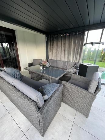 Meble ogrodowe z technorattanu z dużymi sofami Cofete Grande – Anthracite