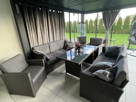 Meble ogrodowe z technorattanu z dużymi sofami Cofete Grande – Anthracite