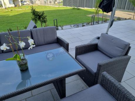 Meble ogrodowe z technorattanu z dużymi sofami Cofete Grande – Anthracite