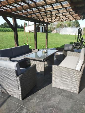 Meble ogrodowe z technorattanu z dużymi sofami Cofete Grande – Anthracite