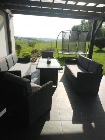 Meble ogrodowe z technorattanu z dużymi sofami Cofete Grande – Anthracite