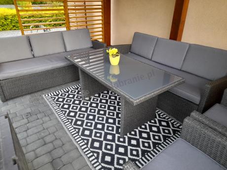 Meble ogrodowe z technorattanu z dużymi sofami Cofete Grande – Anthracite