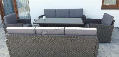 Meble ogrodowe z technorattanu z dużymi sofami Cofete Grande – Anthracite