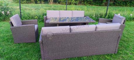 Meble ogrodowe z technorattanu z dużymi sofami Cofete Grande – Anthracite