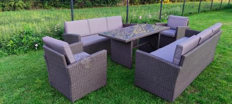 Meble ogrodowe z technorattanu z dużymi sofami Cofete Grande – Anthracite