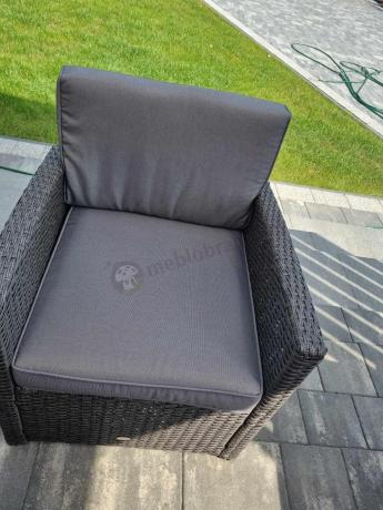Meble ogrodowe z technorattanu z dużymi sofami Cofete Grande – Anthracite