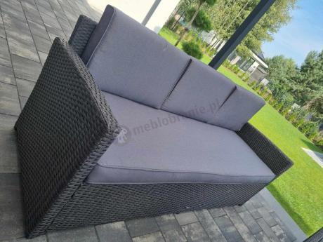Meble ogrodowe z technorattanu z dużymi sofami Cofete Grande – Anthracite