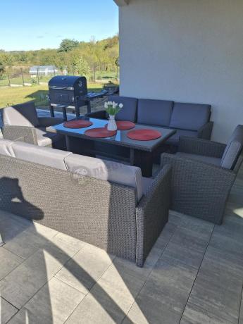 Meble ogrodowe z technorattanu z dużymi sofami Cofete Grande – Anthracite