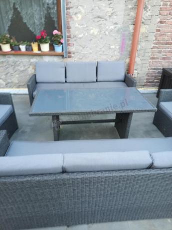 Meble ogrodowe z technorattanu z dużymi sofami Cofete Grande – Anthracite
