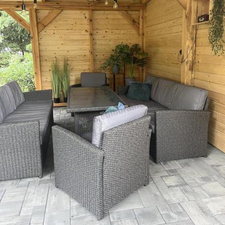 Meble ogrodowe z technorattanu z dużymi sofami Cofete Grande – Anthracite