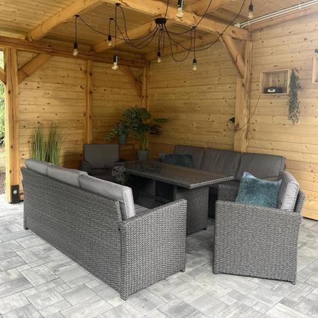 Meble ogrodowe z technorattanu z dużymi sofami Cofete Grande – Anthracite