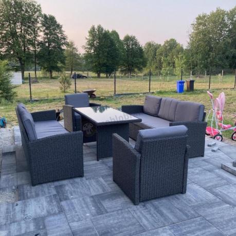 Meble ogrodowe z technorattanu z dużymi sofami Cofete Grande – Anthracite