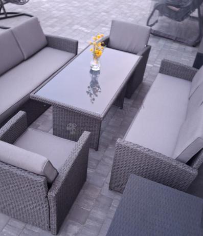 Meble ogrodowe z technorattanu z dużymi sofami Cofete Grande – Anthracite