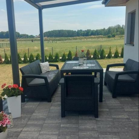 Meble ogrodowe ze stołem obiadowym CTM7 Grafit