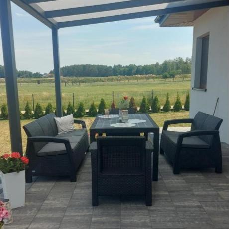 Meble ogrodowe ze stołem obiadowym CTM7 Grafit