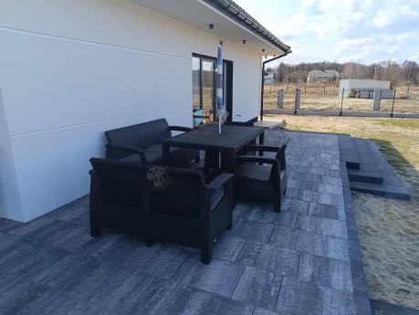 Meble ogrodowe ze stołem obiadowym CTM7 Grafit