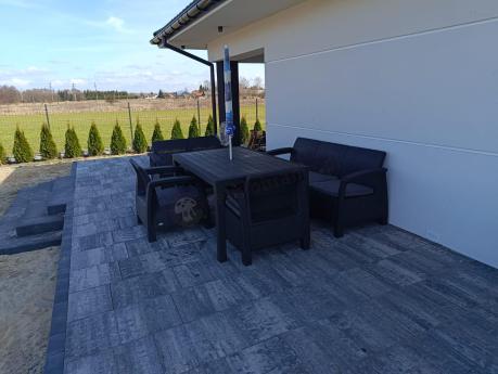 Meble ogrodowe ze stołem obiadowym CTM7 Grafit