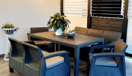 Meble ogrodowe ze stołem obiadowym CTM7 Grafit