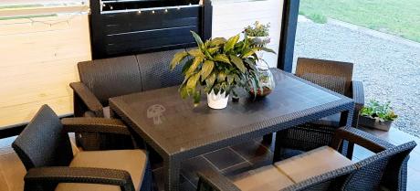 Meble ogrodowe ze stołem obiadowym CTM7 Grafit