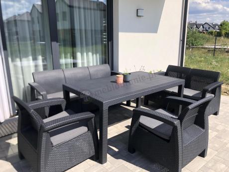 Meble ogrodowe ze stołem obiadowym CTM7 Grafit