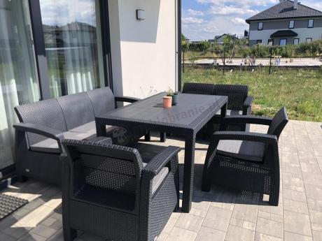 Meble ogrodowe ze stołem obiadowym CTM7 Grafit