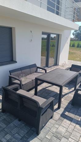 Meble ogrodowe ze stołem obiadowym CTM7 Grafit