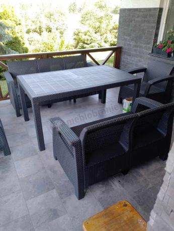 Meble ogrodowe ze stołem obiadowym CTM7 Grafit