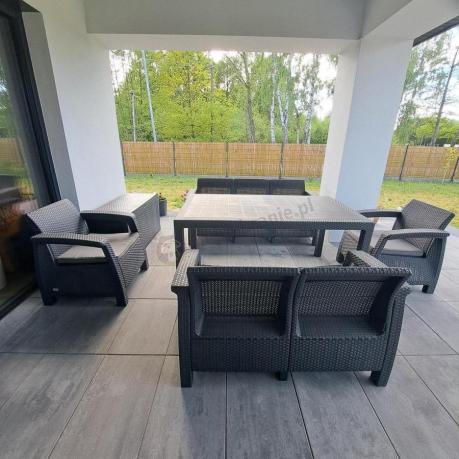 Meble ogrodowe ze stołem obiadowym CTM7 Grafit