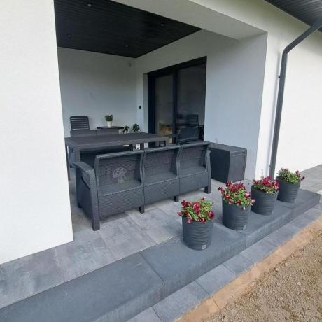 Meble ogrodowe ze stołem obiadowym CTM7 Grafit