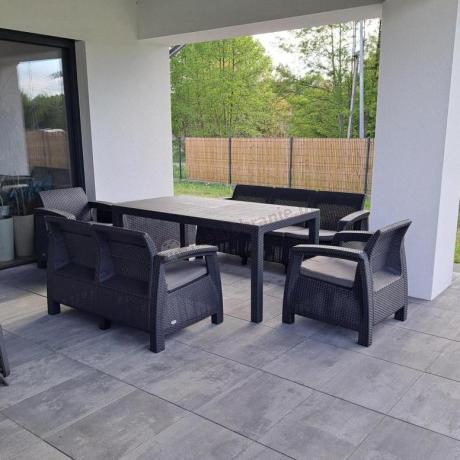 Meble ogrodowe ze stołem obiadowym CTM7 Grafit