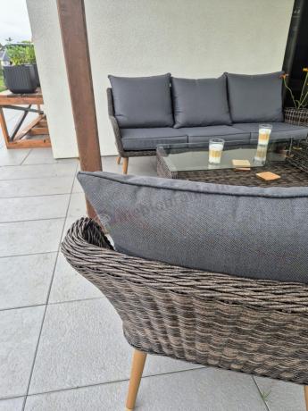 Meble premium na taras - komplet dla 5 osób - Cioso - Dark Brown