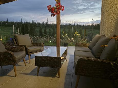 Meble premium na taras - komplet dla 5 osób - Cioso - Dark Brown