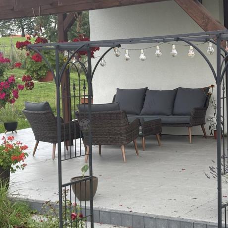 Meble premium na taras - komplet dla 5 osób - Cioso - Dark Brown