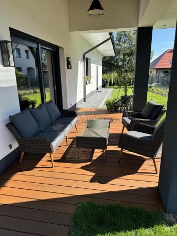 Meble premium na taras - komplet dla 5 osób - Cioso - Dark Brown