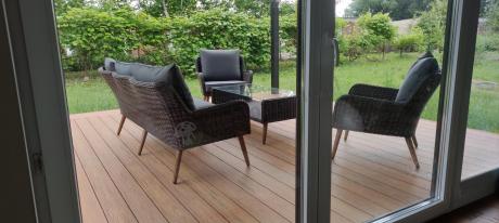 Meble premium na taras - komplet dla 5 osób - Cioso - Dark Brown