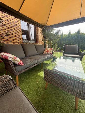 Meble premium na taras - komplet dla 5 osób - Cioso - Dark Brown