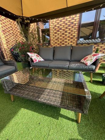 Meble premium na taras - komplet dla 5 osób - Cioso - Dark Brown