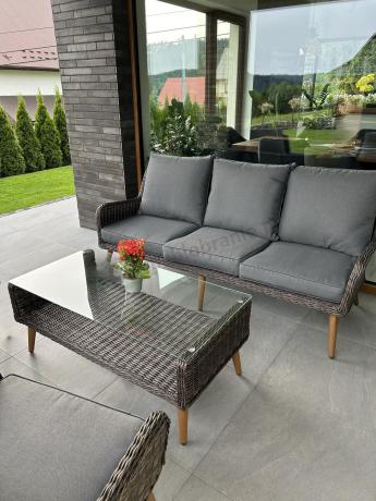 Meble premium na taras - komplet dla 5 osób - Cioso - Dark Brown